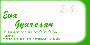 eva gyurcsan business card